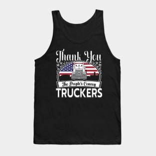 PEOPLES CONVOY US FLAG WASHINGTON DC 2022 WHITE LETTERS Tank Top